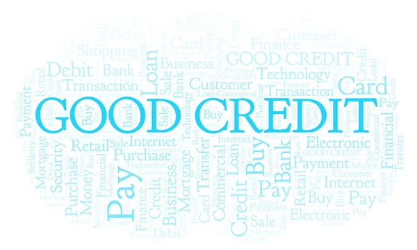 Good Credit Word Cloud Wordcloud Made Text Only — Stock Photo, Image