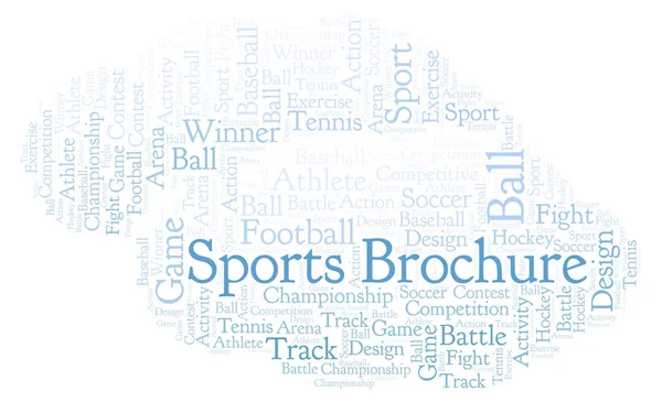 Sportbroschüre Wortwolke Nur Mit Text Gemacht — Stockfoto