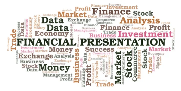 Presentación Financiera Word Cloud Wordcloud Hecha Solo Con Texto —  Fotos de Stock