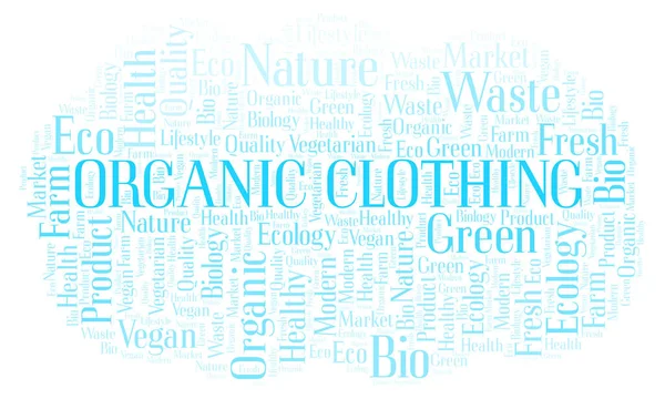 Organic Clothing word cloud, wordcloud made with text only.