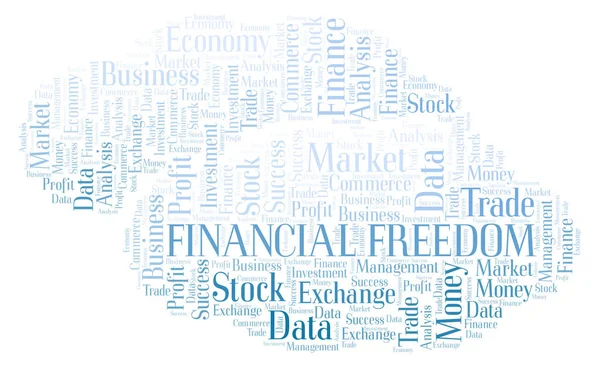 Financial Freedom Word Cloud Wordcloud Made Text Only — Stock Photo, Image