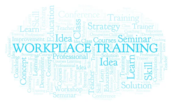 Workplace Training word cloud. Wordcloud made with text only.