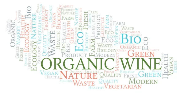 Organic Wine word cloud, wordcloud made with text only.