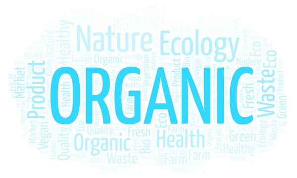 Organic Word Cloud Wordcloud Made Text Only — Stock Photo, Image