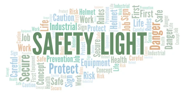 Safety Light word cloud. Word cloud made with text only.