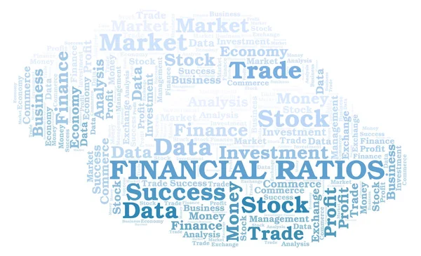Financial Ratios Word Cloud Wordcloud Realizzato Solo Con Testo — Foto Stock