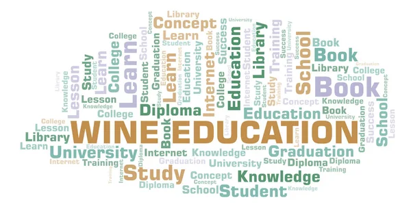 Wine Education Word Cloud Wordcloud Made Text Only — Stock Photo, Image