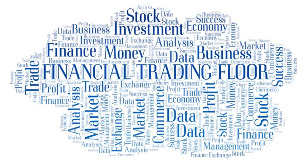 Financial Trading Floor Word Cloud Wordcloud Fait Avec Texte Seulement — Photo