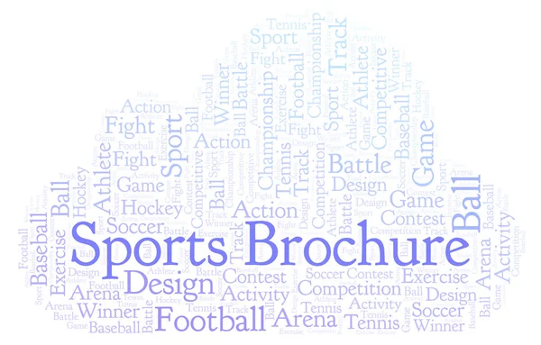 Sport Broschyr Word Cloud Med Endast Text — Stockfoto