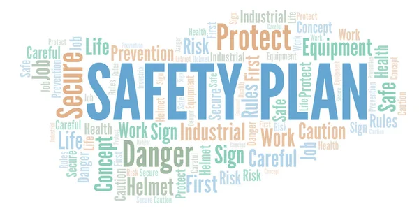 Safety Plan word cloud. Word cloud made with text only.