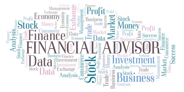 Financial Advisor Word Cloud Wordcloud Made Text Only — Stock Photo, Image