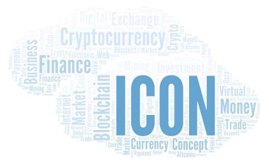 Simge cryptocurrency sikke kelime bulutu. Yalnızca metin ile yapılan kelime bulutu.