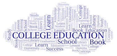 Üniversite eğitim kelime bulutu, yalnızca metin ile yapılan wordcloud.