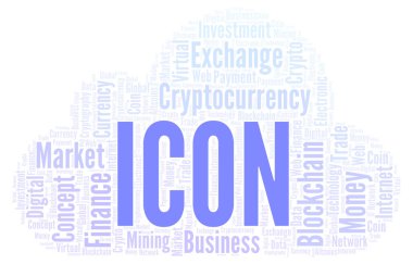 Simge cryptocurrency sikke kelime bulutu. Yalnızca metin ile yapılan kelime bulutu.