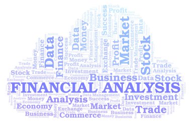 Finansal analiz kelime bulutu, yalnızca metin ile yapılan wordcloud.