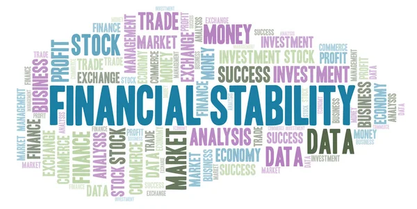 Finansiella Stabiliteten Word Cloud Wordcloud Gjorda Med Endast Text — Stockfoto