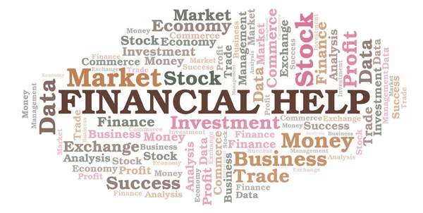 Financial Help word cloud, wordcloud made with text only.
