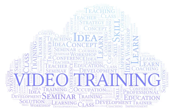 Video Training word cloud. Wordcloud made with text only.