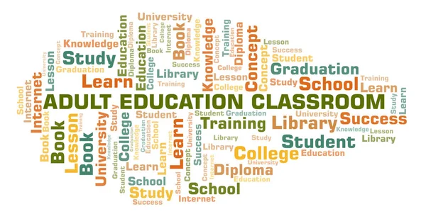 Educación Adultos Classroom Word Cloud Wordcloud Made Text Only —  Fotos de Stock