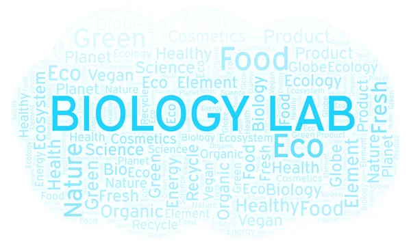 Laboratoř Biologie Slovo Mrak Wordcloud Pouze Text — Stock fotografie