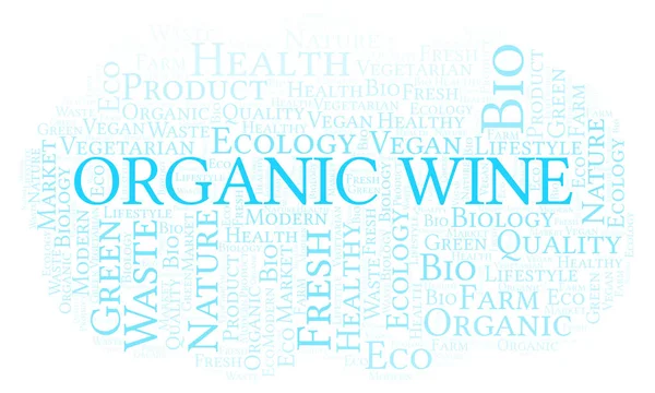 Organic Wine word cloud, wordcloud made with text only.