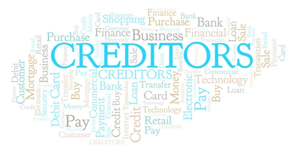 Creditors Word Cloud Wordcloud Made Text Only — Stock Photo, Image