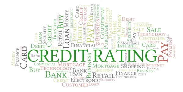 Credit Rating Word Cloud Wordcloud Made Text Only — Stock Photo, Image