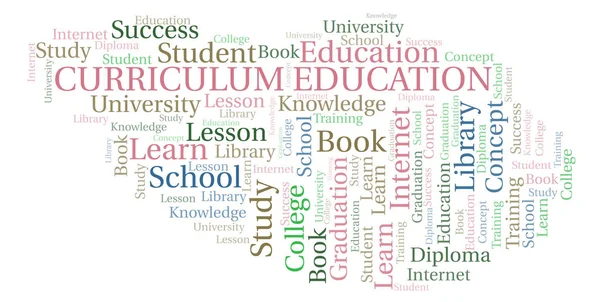 Curriculum Educación Word Cloud Wordcloud Made Text Only — Foto de Stock