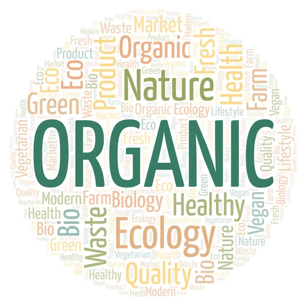 Organic Word Cloud Wordcloud Made Text Only — Stock Photo, Image