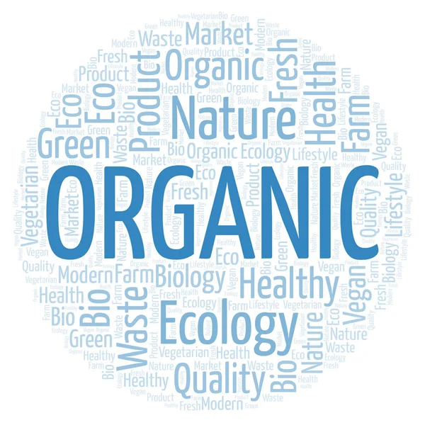 Organic Word Cloud Wordcloud Made Text Only — Stock Photo, Image