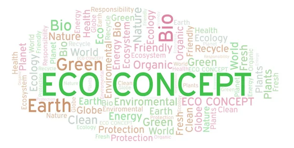 Eco Koncepció Szó Felhő Wordcloud Készült Csak Szöveg — Stock Fotó