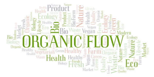 Organic Flow word cloud, wordcloud made with text only.
