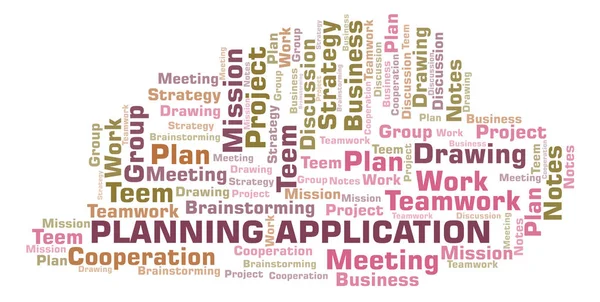 Planning Application word cloud, wordcloud made with text only.