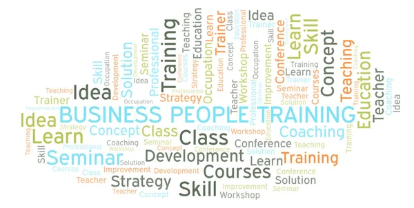 Business People Formation Cloud Mot Wordcloud Fait Avec Texte Seulement — Photo