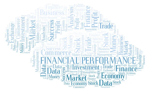 Financial Performance word cloud, wordcloud made with text only.