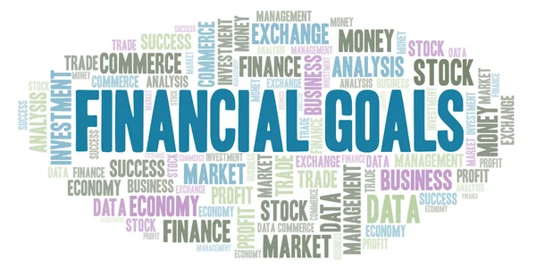 Financial Goals word cloud, wordcloud made with text only.