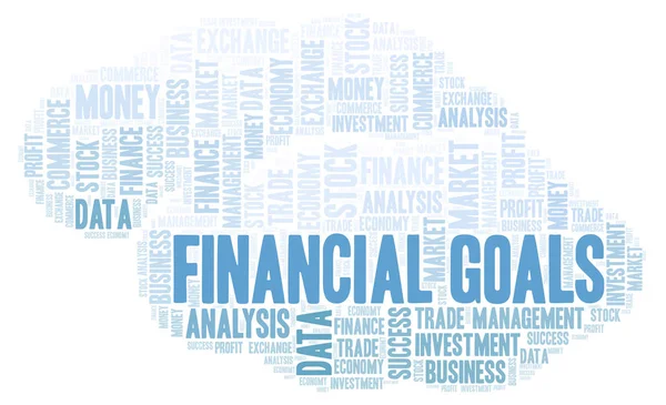 Financial Goals Word Cloud Wordcloud Made Text Only — Stock Photo, Image