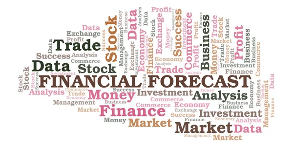 Financial Forecast Word Cloud Wordcloud Made Text Only — Stock Photo, Image