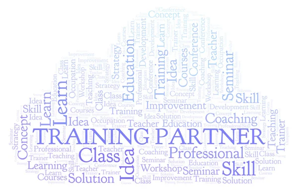 Training Partner Word Cloud Wordcloud Made Text Only — Stock Photo, Image