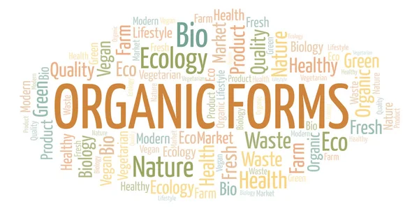 Organic Forms Word Cloud Wordcloud Hecho Solo Con Texto —  Fotos de Stock