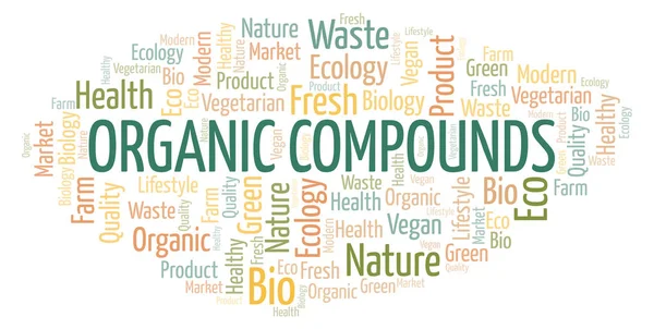 Organic Compounds word cloud, wordcloud made with text only.