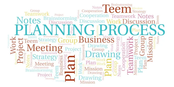 Planning Process Word Cloud Wordcloud Made Text Only — Stock Photo, Image