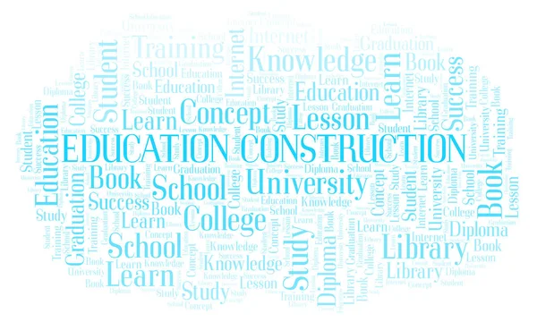 Educación Construcción Palabra Nube Wordcloud Hecho Solo Con Texto — Foto de Stock