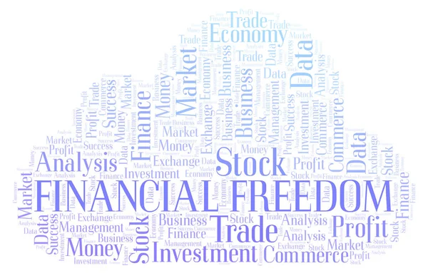 Financial Freedom Word Cloud Wordcloud Made Text Only — Stock Photo, Image