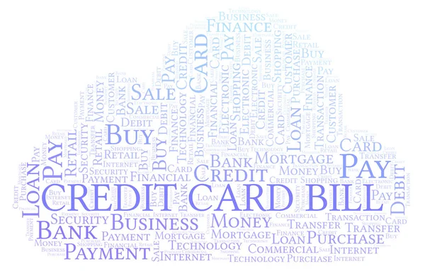 Credit Card Bill word cloud. Wordcloud made with text only.