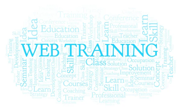 Web Training word cloud. Wordcloud made with text only.