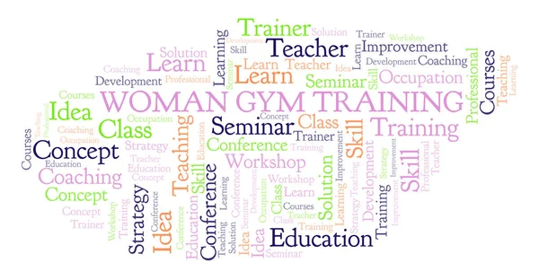 Woman Gym Training word cloud. Wordcloud made with text only.