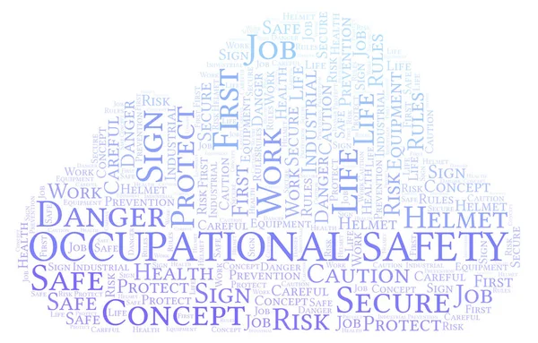 Occupational Safety word cloud. Word cloud made with text only.