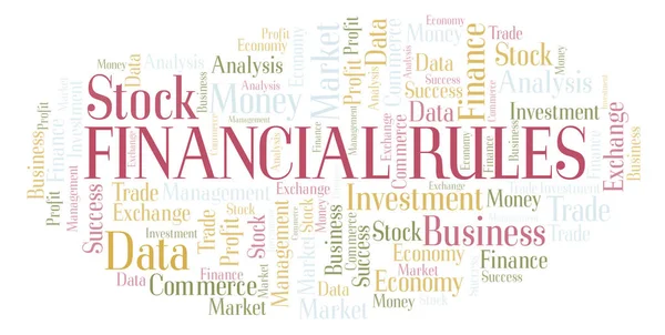 Financial Rules Word Cloud Wordcloud Made Text Only — Stock Photo, Image