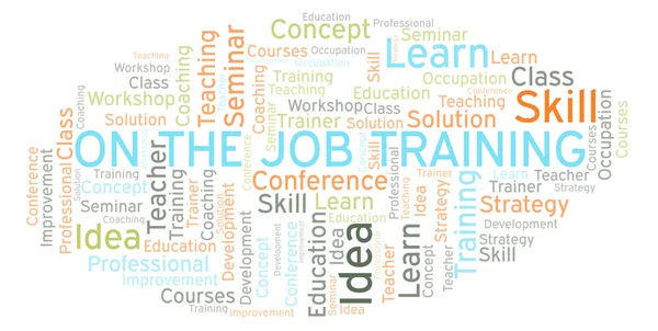 Job Training Slovo Mrak Wordcloud Pouze Text — Stock fotografie